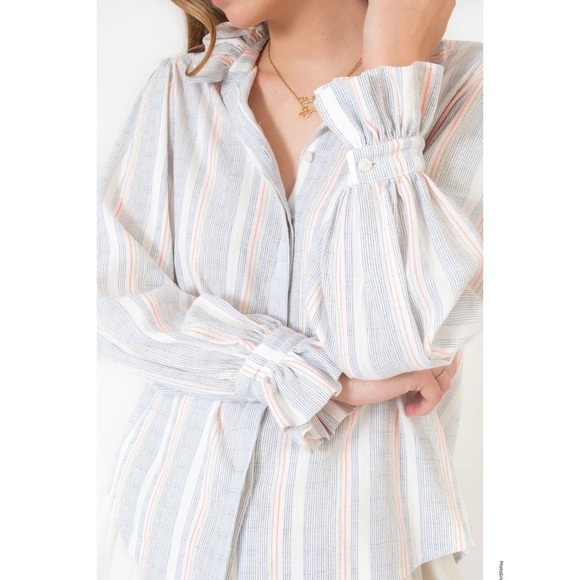 KOCH PENELOPE TOP IN SATURDAY STRIPE SIZE MEDIUM - Picture 1 of 8